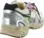 Crime London dames sneaker Goodchaos suède en mesh wit zilver leopardprint - Thumbnail 4
