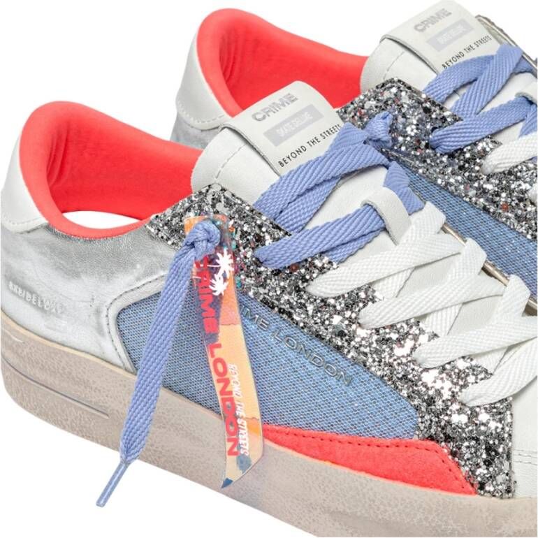 Crime London Glitter Zilver Sneakers