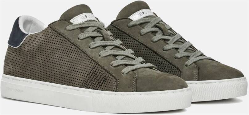 Crime London Grijze Micro-geperforeerde Sneakers Gray Heren