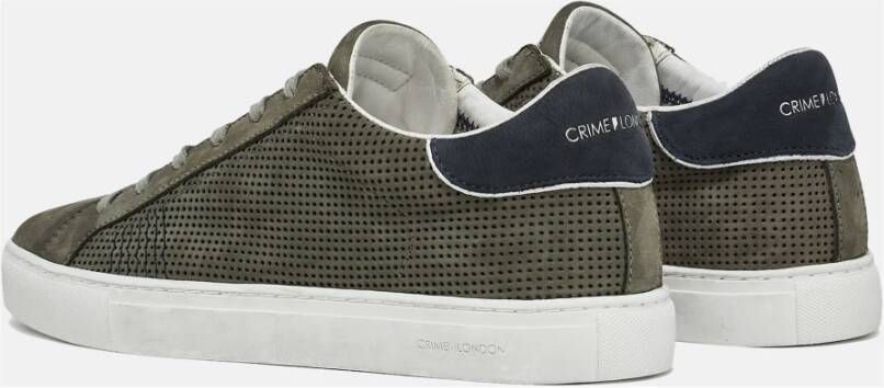 Crime London Grijze Micro-geperforeerde Sneakers Gray Heren
