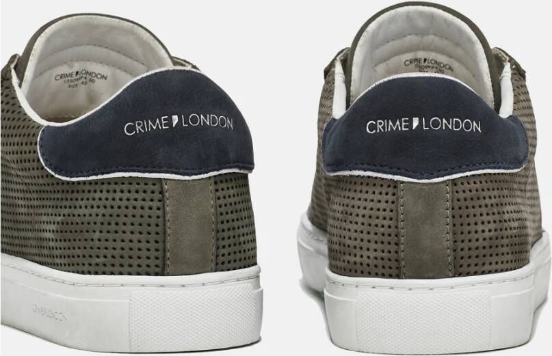 Crime London Grijze Micro-geperforeerde Sneakers Gray Heren