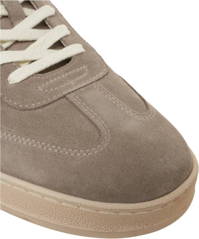 Crime London Grijze Sneakers Klassiek Design Veters