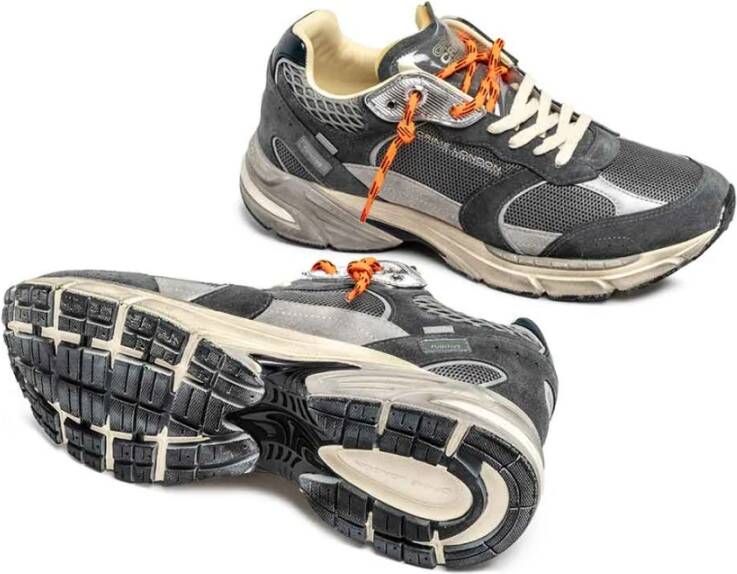 Crime London Grijze Suède en Stoffen Sneakers