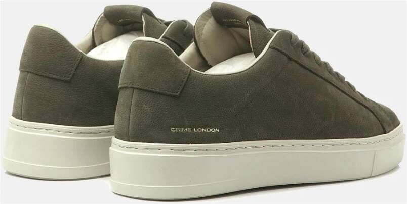Crime London Groene Sneakers met Marineblauw Leer Green Heren