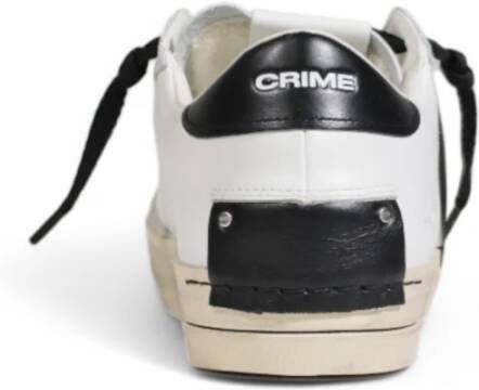 Crime London Heren Skate Deluxe Leren Schoenen White Heren