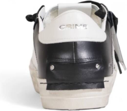Crime London Heren Skate Deluxe Leren Schoenen White Heren