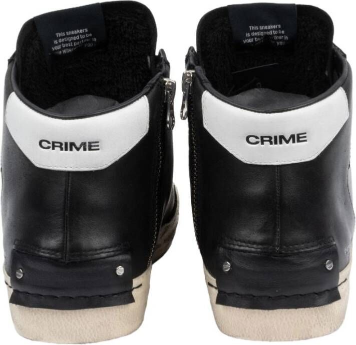 Crime London Hoge Zwarte Schoen Zwart Heren