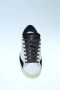 Crime London Italiaanse gemaakte sneaker in wit leer en grijs suède - Thumbnail 2
