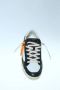 Crime London Italiaanse leren sneaker met militair groene details - Thumbnail 2