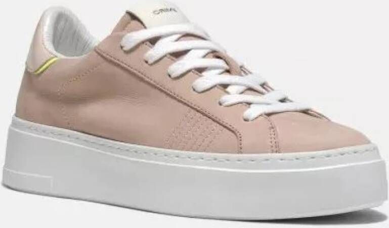 Crime London Klassieke Witte Sneakers Pink Dames