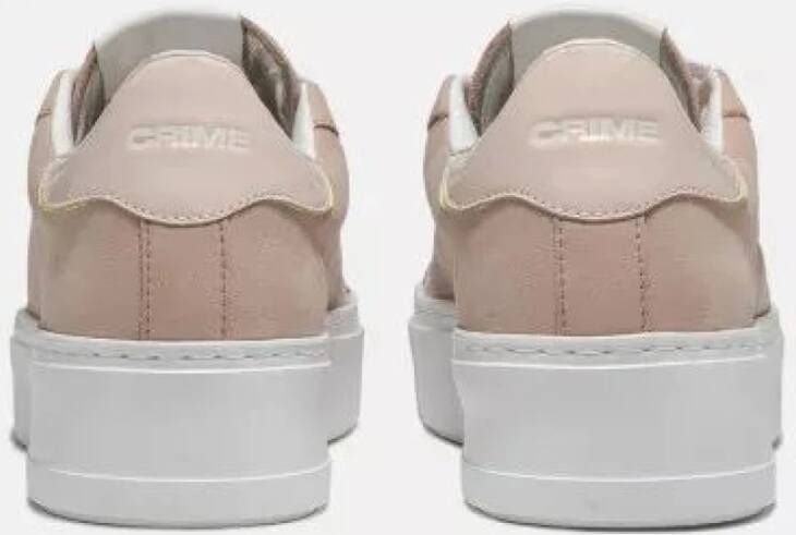 Crime London Klassieke Witte Sneakers Pink Dames