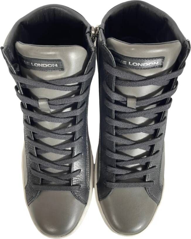 Crime London Essential High Heren Sneaker Donkergrijs Grijs Heren