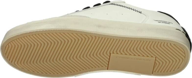 Crime London Lage leren sneakers met uitneembare zool White Heren
