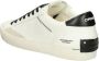 Crime London Witte Leren Sneakers met Zwarte Suède Accenten Wit Heren - Thumbnail 3