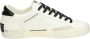 Crime London Witte Leren Sneakers met Zwarte Suède Accenten Wit Heren - Thumbnail 5