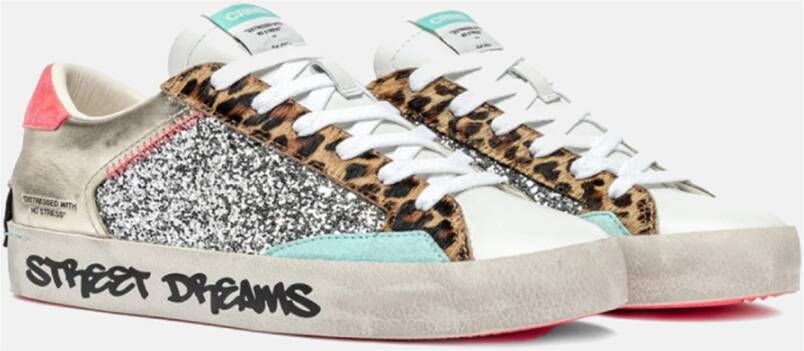 Crime London MultiColour Sneaker met Platinum Laminaat Multicolor Dames