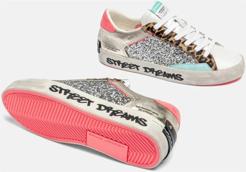 Crime London MultiColour Sneaker met Platinum Laminaat Multicolor Dames