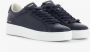 Crime London Blauwe Leren Sneaker met Witte Details Blue Heren - Thumbnail 6