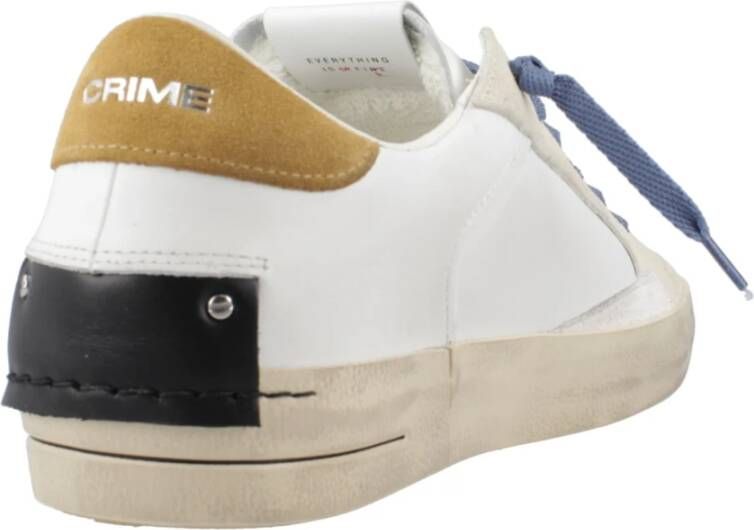 Crime London Heren SK8 Deluxe Sneakers White Heren