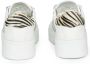 Crime London Witte sneakers met zebra print en glitterband White Dames - Thumbnail 4