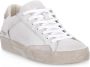 Crime London Witte Leren Sneakers met Off White Suède Details White Heren - Thumbnail 2