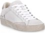 Crime London Distressed Witte Leren Sneakers White - Thumbnail 2