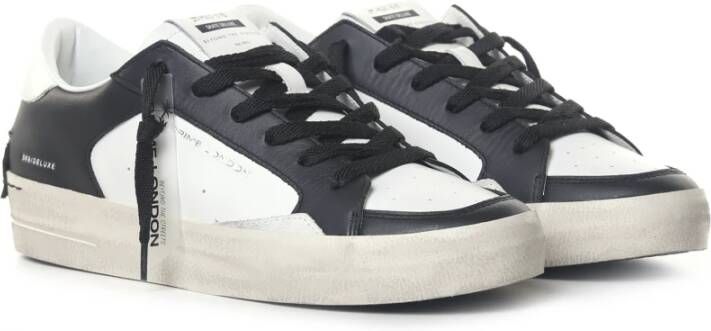 Crime London Contrasterende Hak Leren Sneakers White Heren - Foto 2