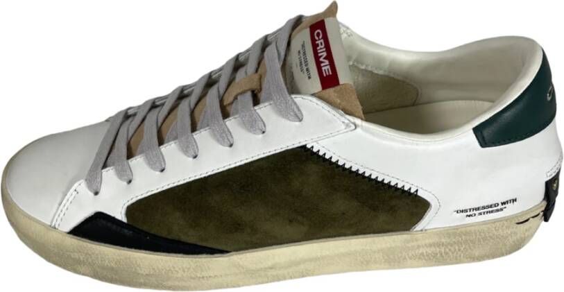 Crime London Verweerde Heren Sneaker Wit Bruin Wit Heren