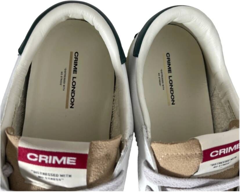 Crime London Verweerde Heren Sneaker Wit Bruin Wit Heren