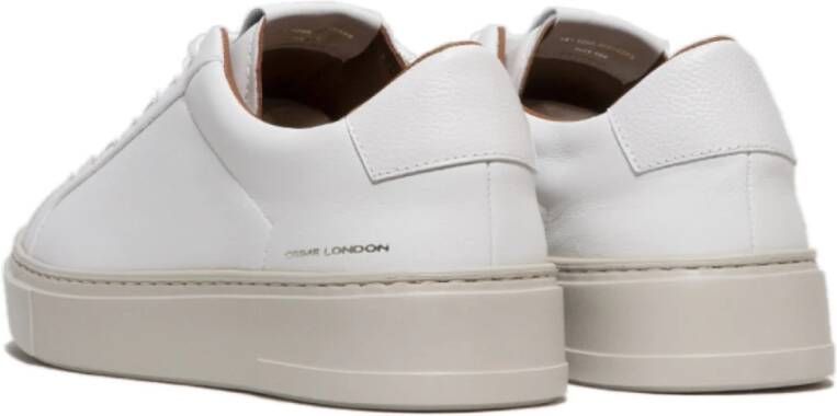 Crime London Witte Rubberen Leren Sneakers Wit Heren