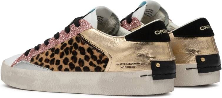 Crime London Urban leren sneaker met dierenprint Multicolor Dames