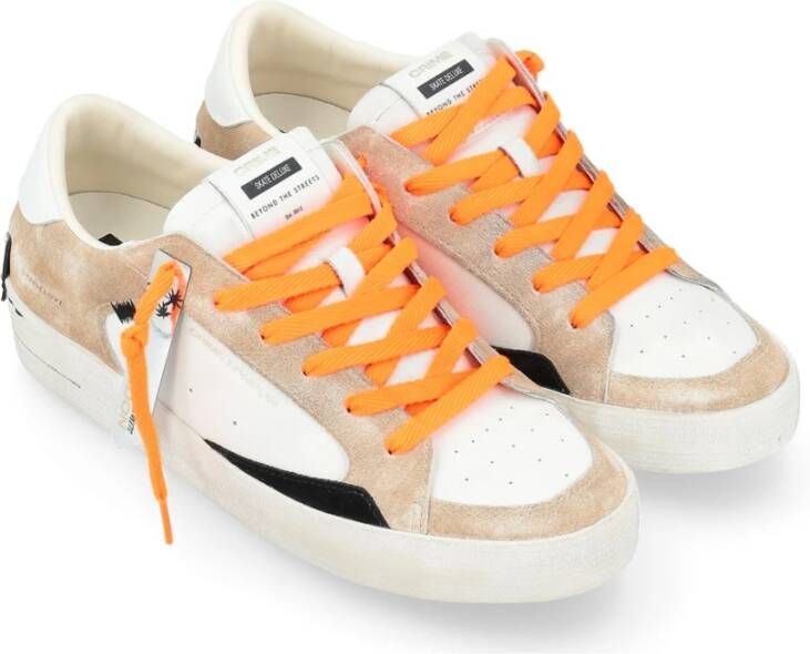 Crime London Stijlvolle Zandkleurige Skateboard Schoenen