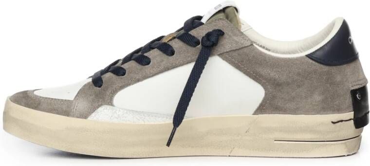 Crime London Vintage Suede Sneakers Stone Grey