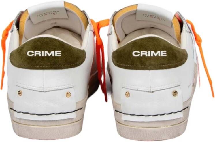 Crime London Wit en groene SK8 Deluxe Sneakers Multicolor Heren