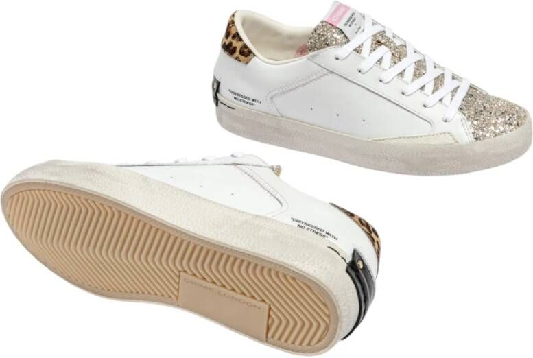 Crime London Witte Distressed Sneakers
