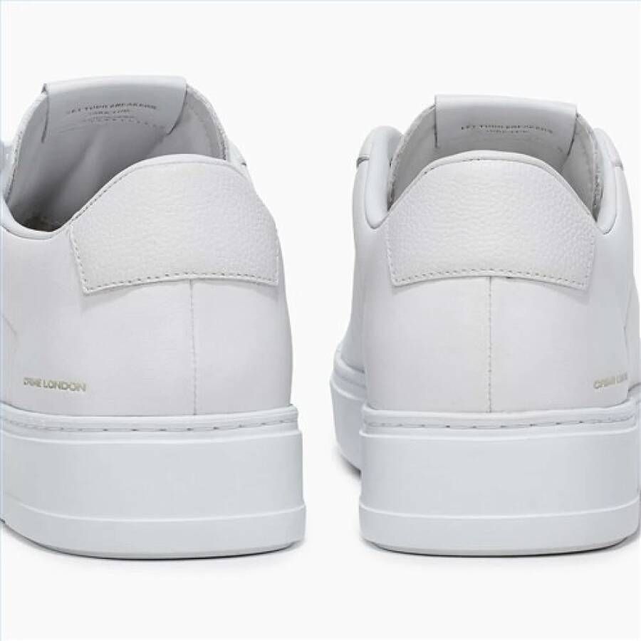 Crime London Witte leren sneaker White Heren