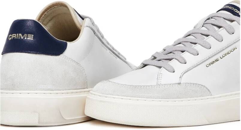 Crime London Witte leren sneakers