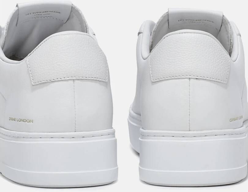 Crime London Witte leren sneakers gemaakt in Italië White Heren