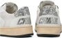 Crime London Witte leren sneakers met glitterhak - Thumbnail 2