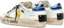 Crime London Witte leren sneakers met gouden glitterinzetten - Thumbnail 2