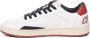 Crime London Witte Leren Sneakers met Rode Stud White Heren - Thumbnail 5