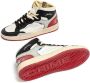 Crime London Witte leren sneakers met suède inzetstukken - Thumbnail 2
