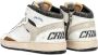 Crime London Witte leren sneakers met suède inzetstukken - Thumbnail 2