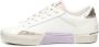 Crime London Witte Leren Sneakers met Vintage Effect - Thumbnail 2