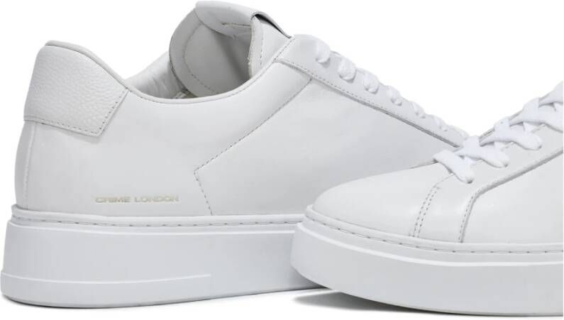 Crime London Witte leren sneakers gemaakt in Italië White Heren - Foto 3