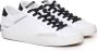 Crime London Witte Leren Sneakers met Zwarte Suède Accenten Wit Heren - Thumbnail 12