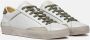Crime London Witte Sneaker met Olijfgroene Details White Heren - Thumbnail 3