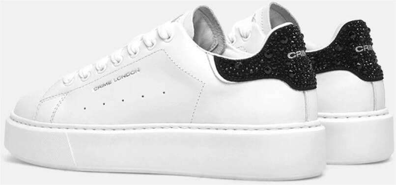 Crime London Witte Sneakers met Glitter Hak Wit Dames