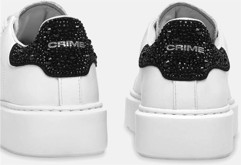 Crime London Witte Sneakers met Glitter Hak Wit Dames