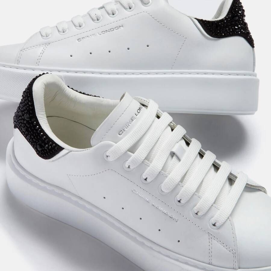 Crime London Witte Sneakers met Glitter Hak Wit Dames